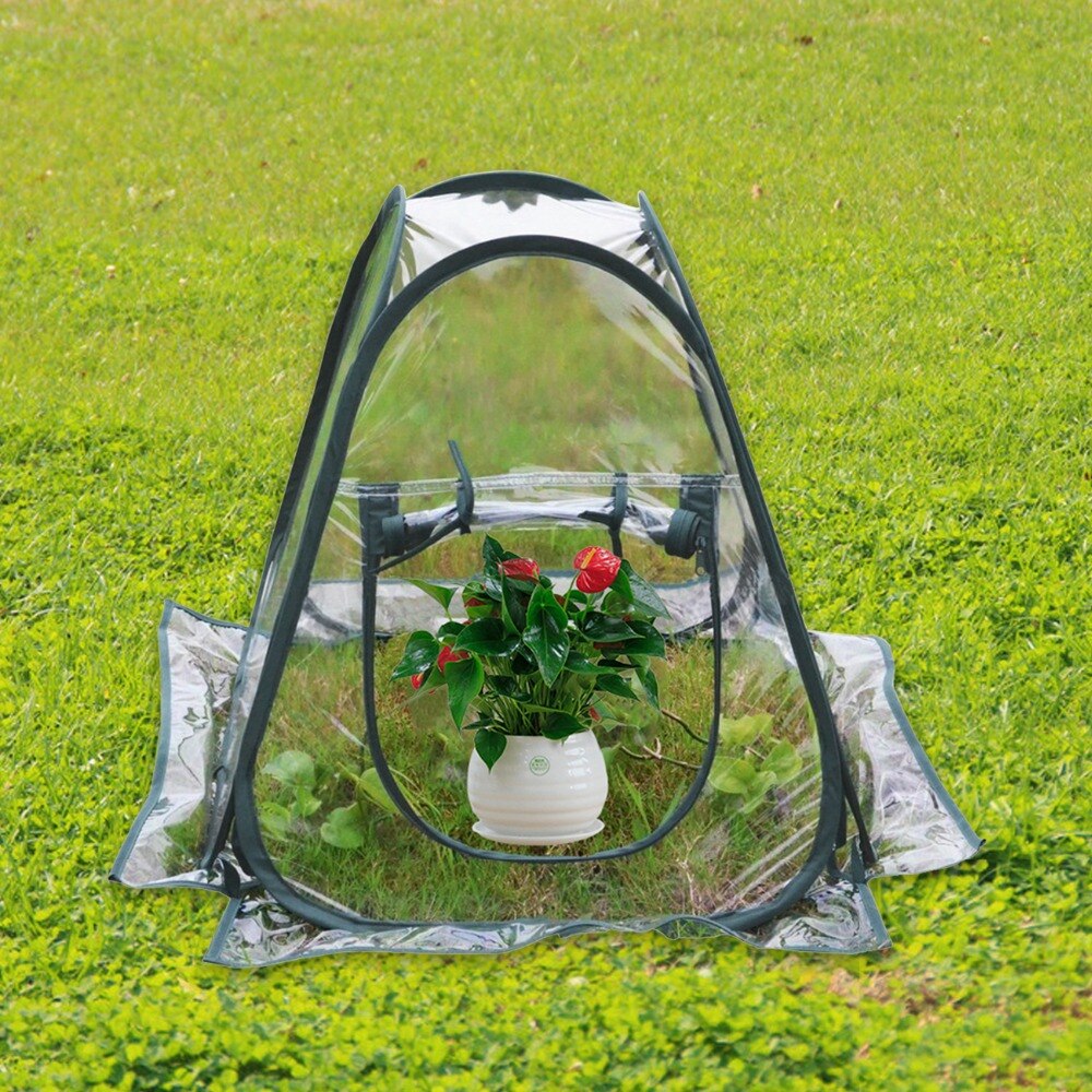 PVC Mini Greenhouse Growing Tent Plant Warm Room Garden Folding Tent Grow Box Artificial Turf Tent