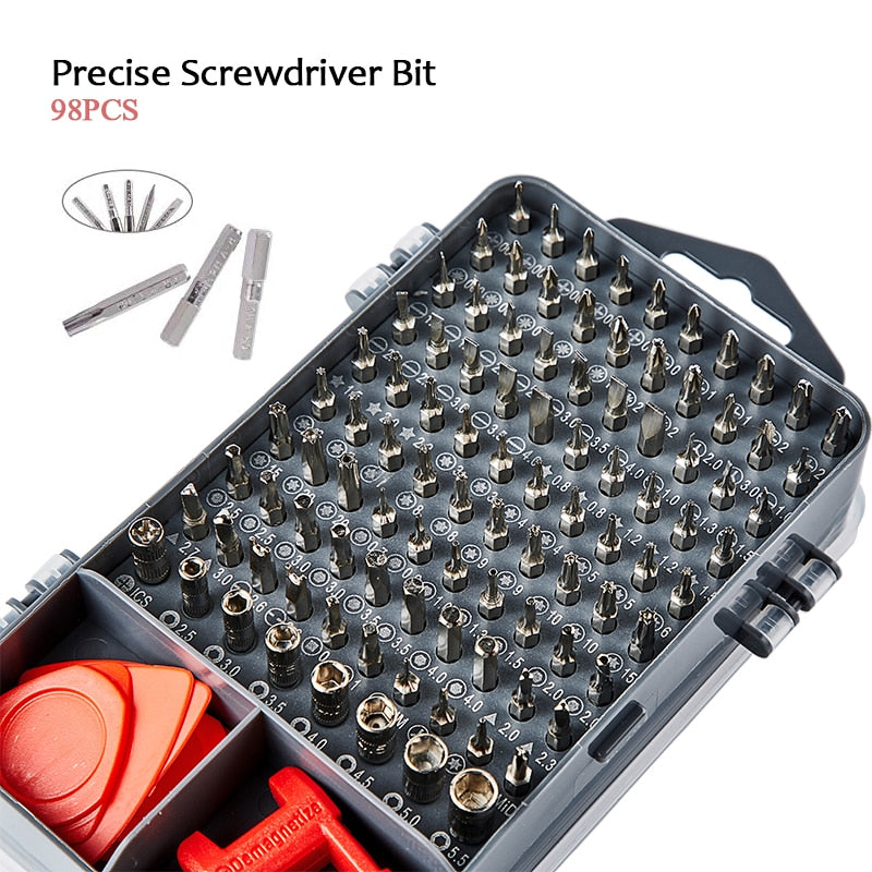 110  in 1 Screwdriver Set Magnetic Screwdriver Bit Torx Multi Mobile Phone Repair Tools Kit Electronic Device Hand Tool