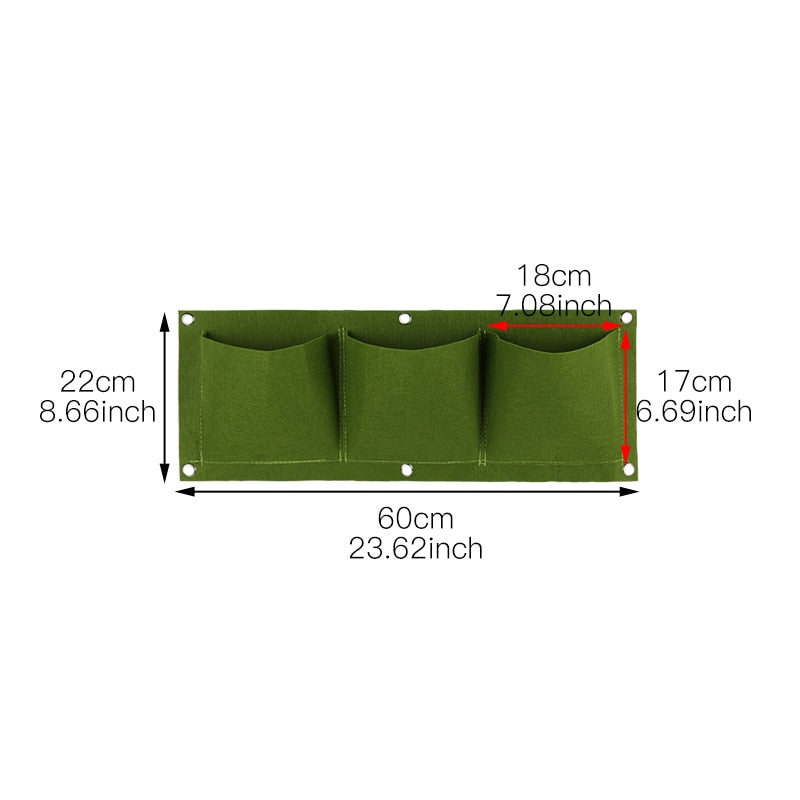 Wall Hanging Planting Bags 4/9/18/49/72 Pockets Green Grow Bag Planter Vertical Garden Vegetable Living Garden Bag Home Supplies