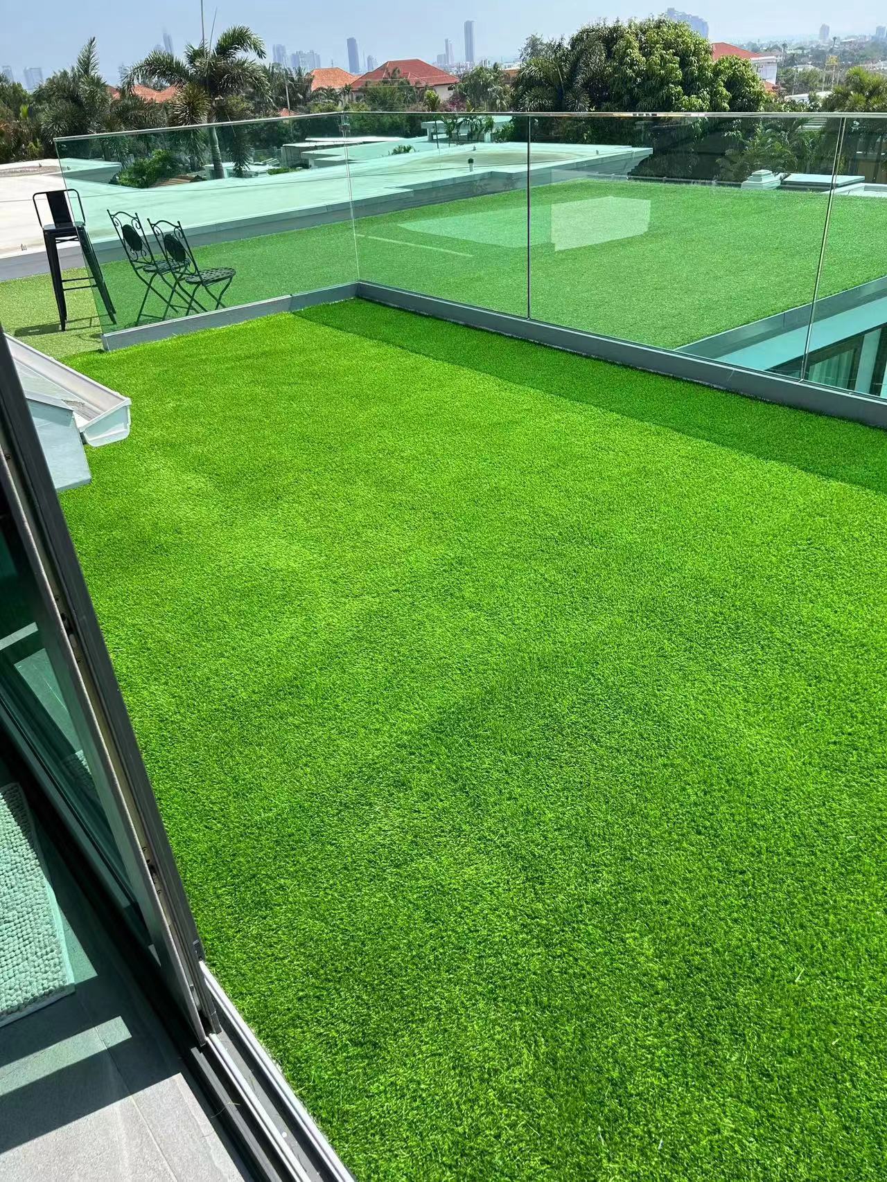 3FTX5FT Outdoor Artificial Grass Runway Blanket, Thick and Realistic Fake Grass Roll Decoration 1.38 "Pile Height