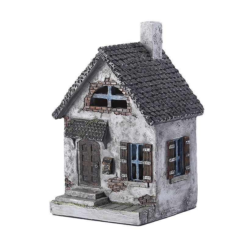 Grey Garden Cabin Decoration Outdoor Resin