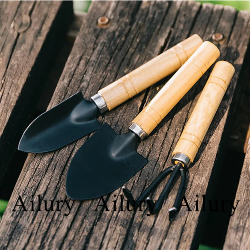 3pcs set small gardening shovel garden tools,succulents flower pot,bonsai essentials,hanging decoration,reen plant potted